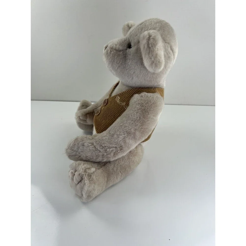 Vintage Dakin Teddy Bear Plush Stuffed Animal Mocha Corduroy Vest #24794 Plushie